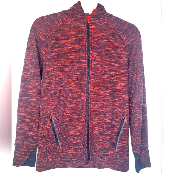 All In Motion Hoodie Black Orange Size Large Full-Zip Front Pockets Nice 🧡 - Picture 1 of 4